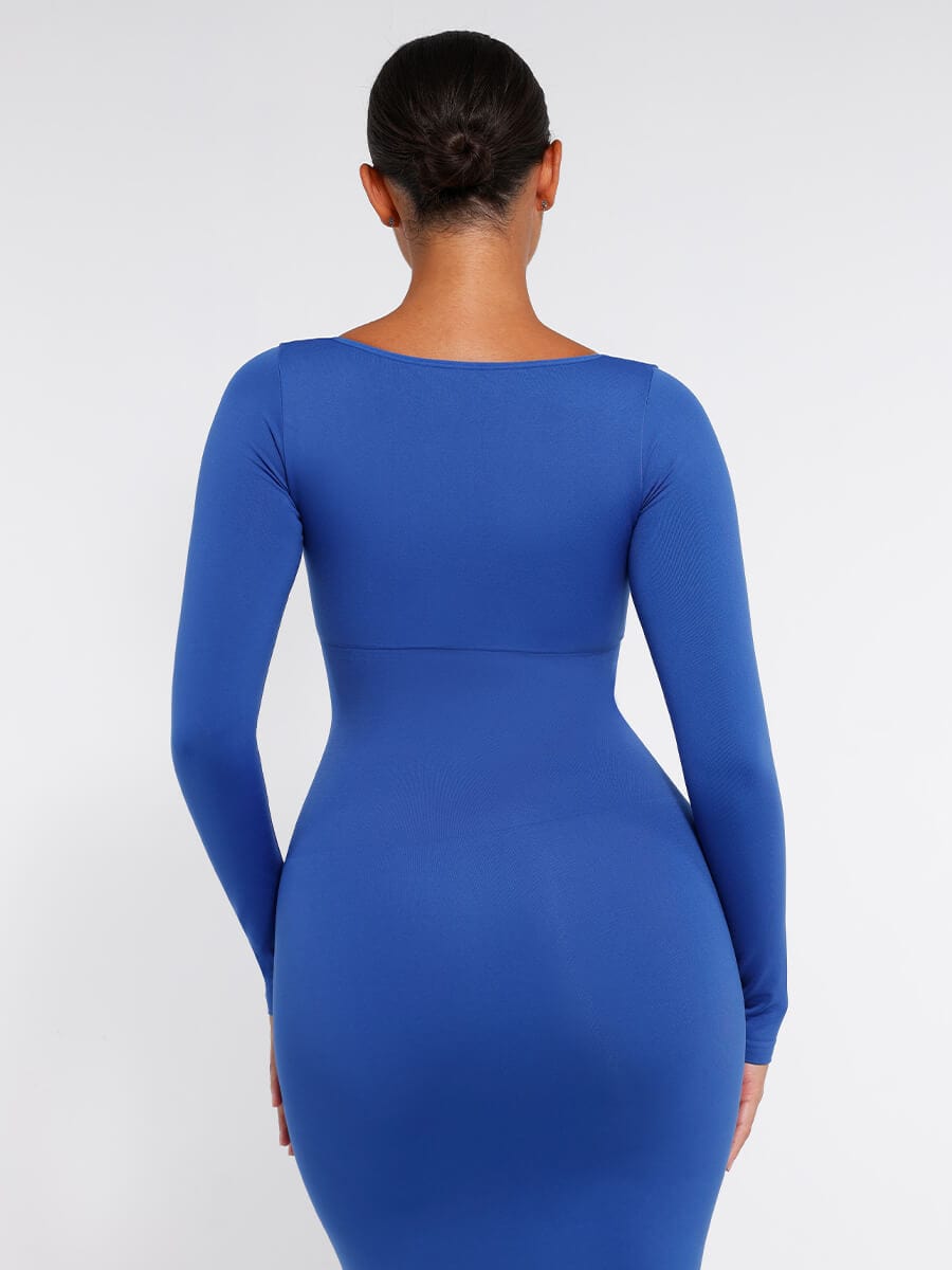 High Side Slit Bust & Tummy Shaping Dress - Auxieswear