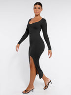 High Side Slit Bust & Tummy Shaping Dress