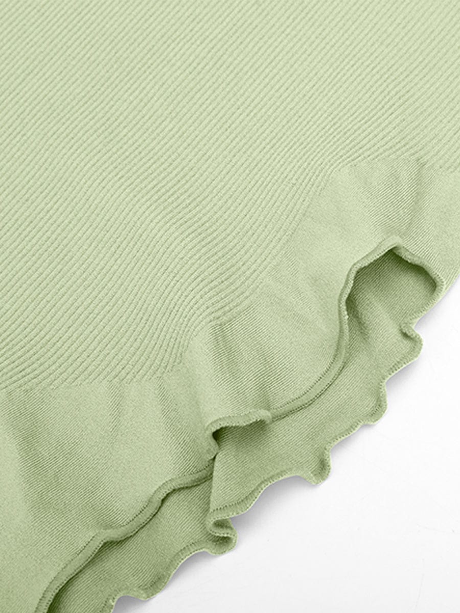 Sleeveless Midi Dress with Asymmetrical Ruffle Hem - Auxieswear