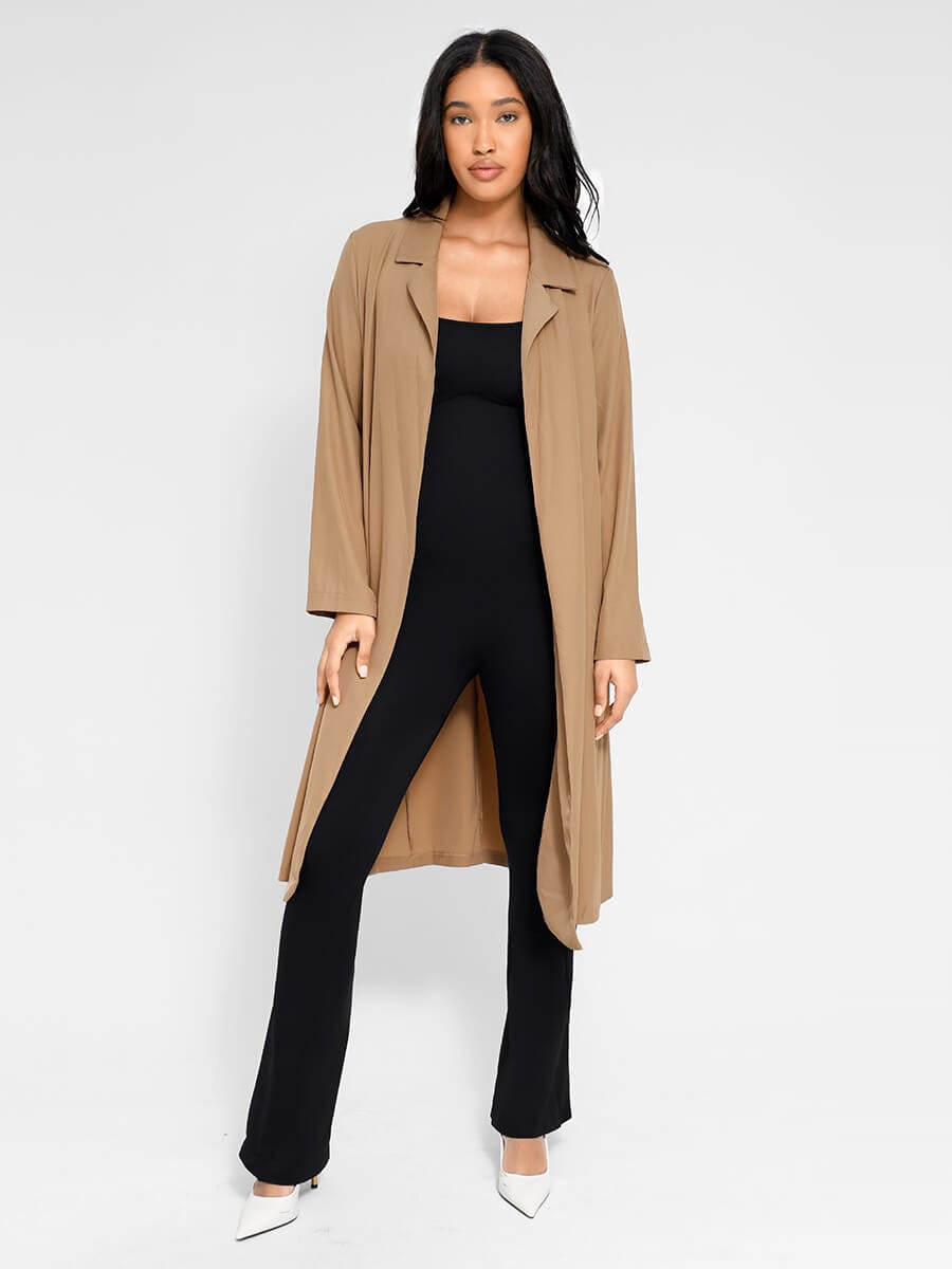 Square Neck U-Back Design Flared Jumpsuit - Auxieswear