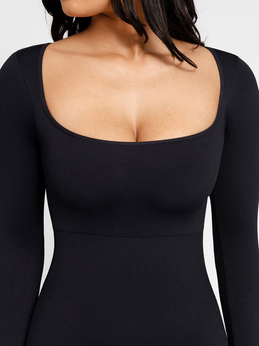 Inverted T-shoulder One-piece Flared Jumpsuit