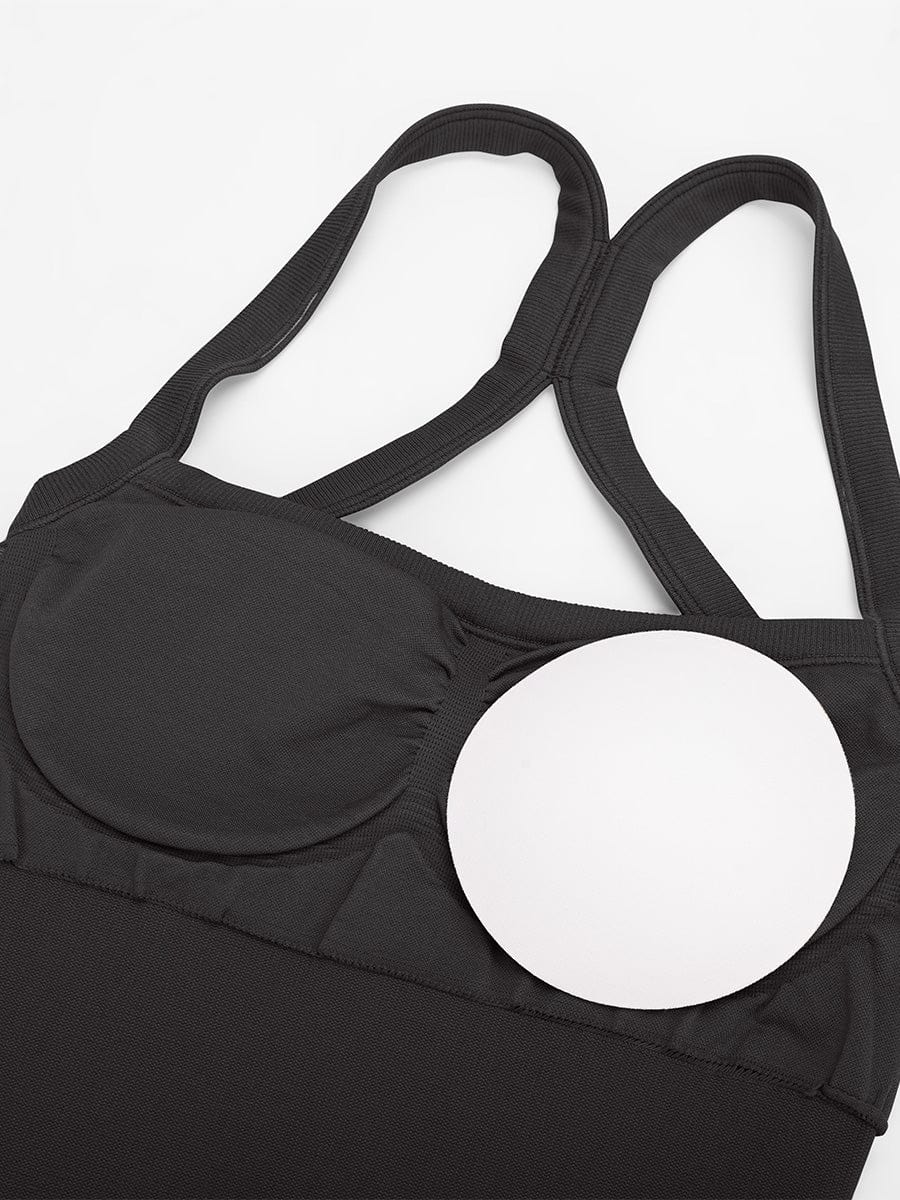 2 in 1 Waist & Tummy Control Bra-free Sports Jumpsuit - Auxieswear