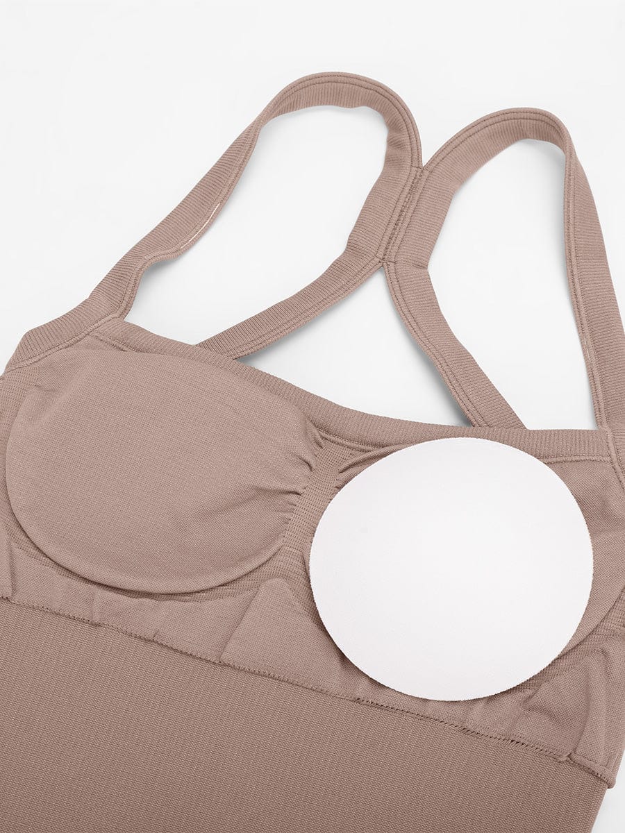 2 in 1 Waist & Tummy Control Bra-free Sports Jumpsuit - Auxieswear