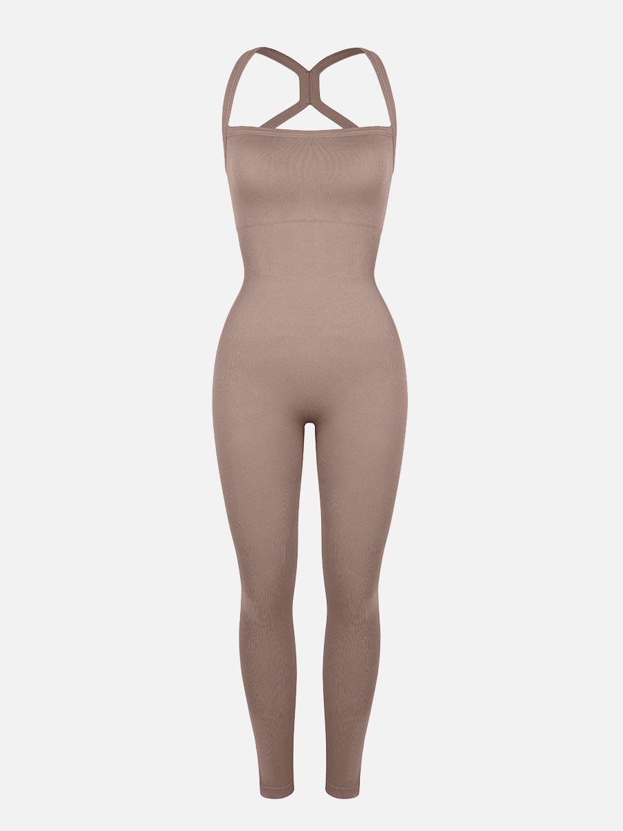 2 in 1 Waist & Tummy Control Bra-free Sports Jumpsuit