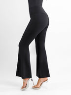 High-Rise Tummy Control Flare Pants with Split Hem