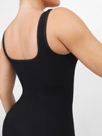 Retro Square Neck Seamless Sport Jumpsuit