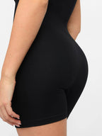 Romper with Square Neck & Body-Con Waist Fit