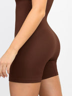 Romper with Square Neck & Body-Con Waist Fit