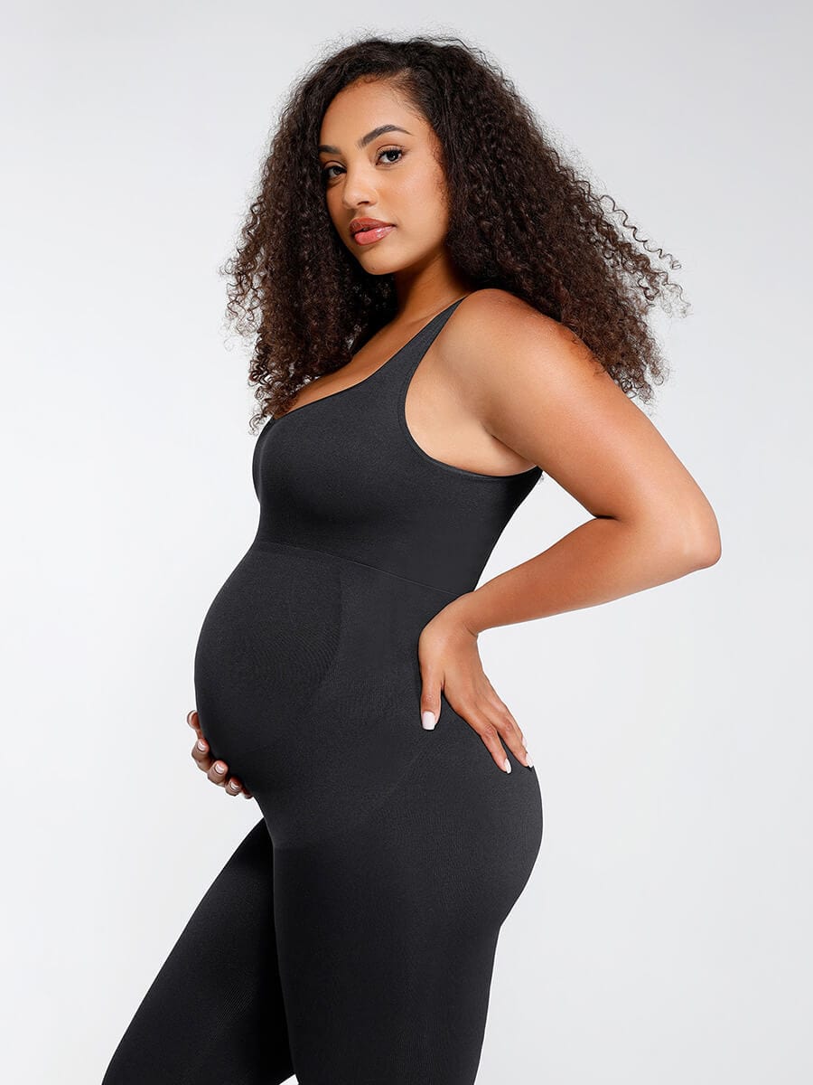 Back Lifting Abdominal Support Maternity Jumpsuit - Auxieswear