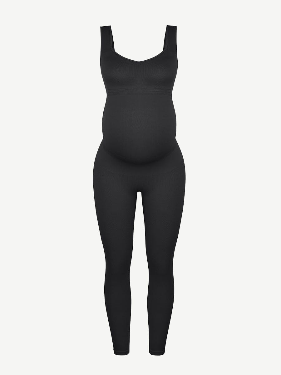 Back Lifting Abdominal Support Maternity Jumpsuit - Auxieswear