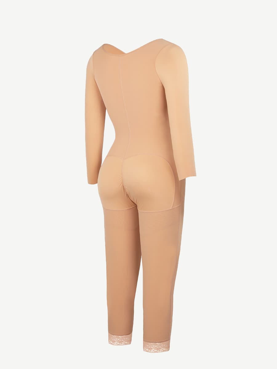 Knee-Length U-Shaped Tummy and Thighs Slimming Full Body Shaper