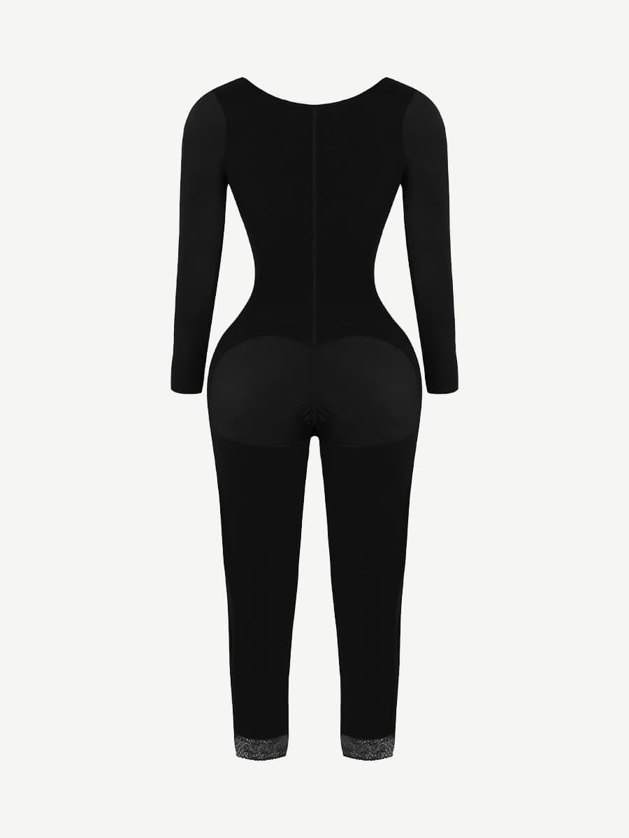 Knee-Length U-Shaped Tummy and Thighs Slimming Full Body Shaper - Auxieswear