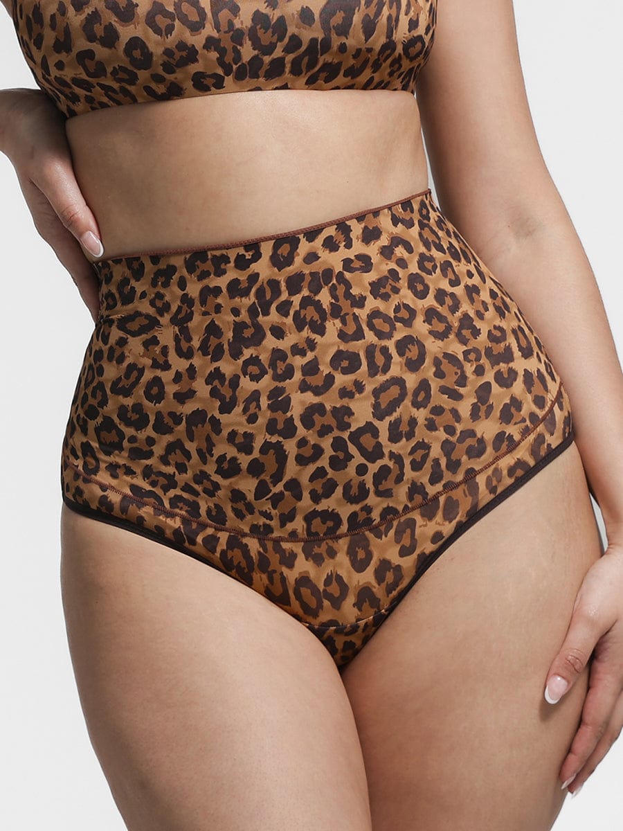 Dual-Layer High Waist Shaping Thong Panties