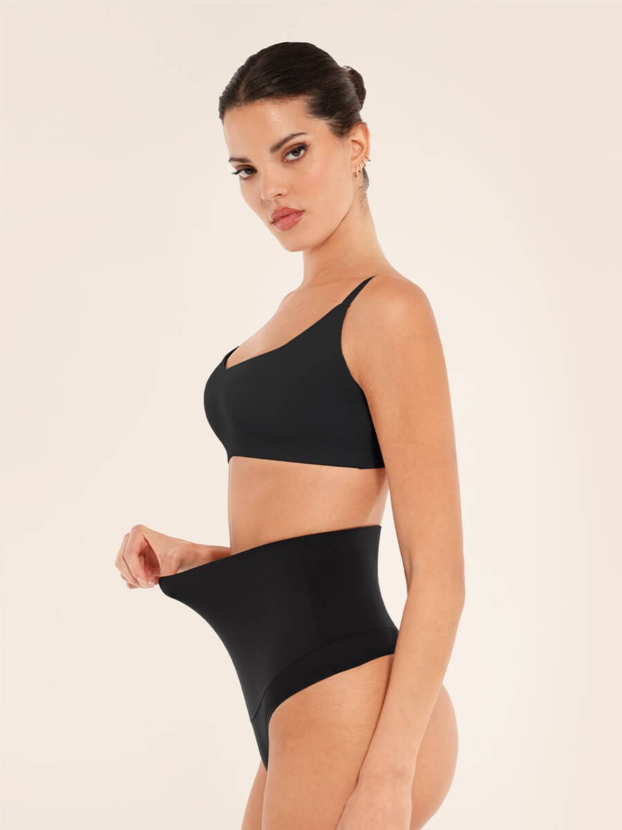 High Waist Tummy Control Thong Panties