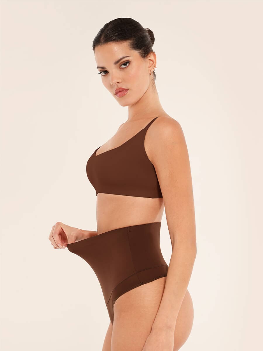 High Waist Tummy Control Thong Panties