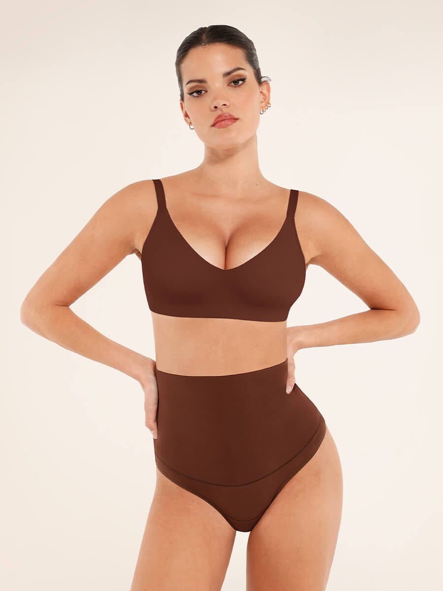 High Waist Tummy Control Thong Panties