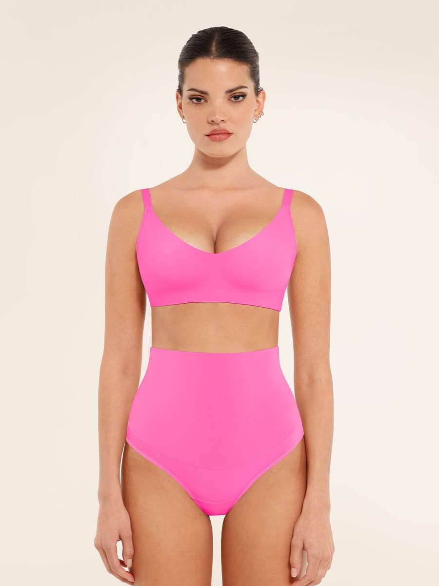 High Waist Tummy Control Thong Panties - Auxieswear