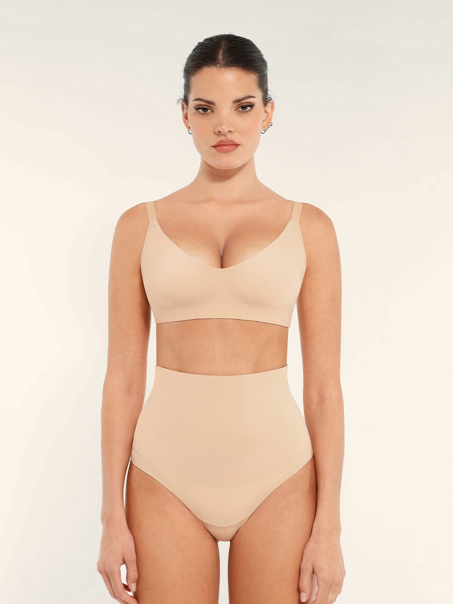 High Waist Tummy Control Thong Panties