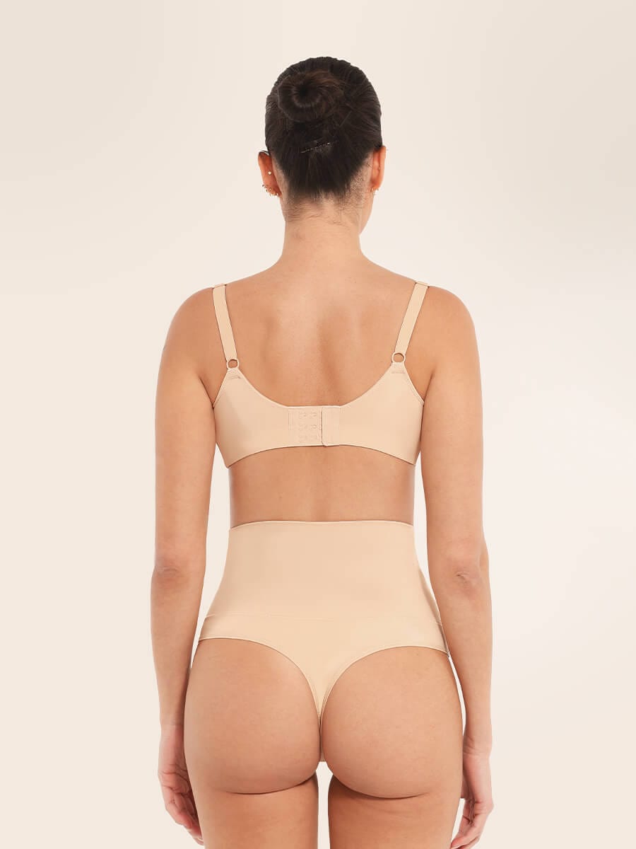 High Waist Tummy Control Thong Panties - Auxieswear