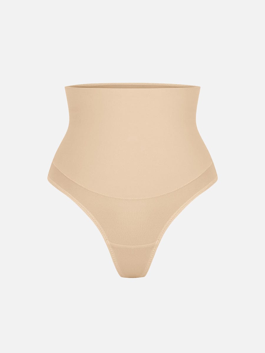 High Waist Tummy Control Thong Panties - Auxieswear