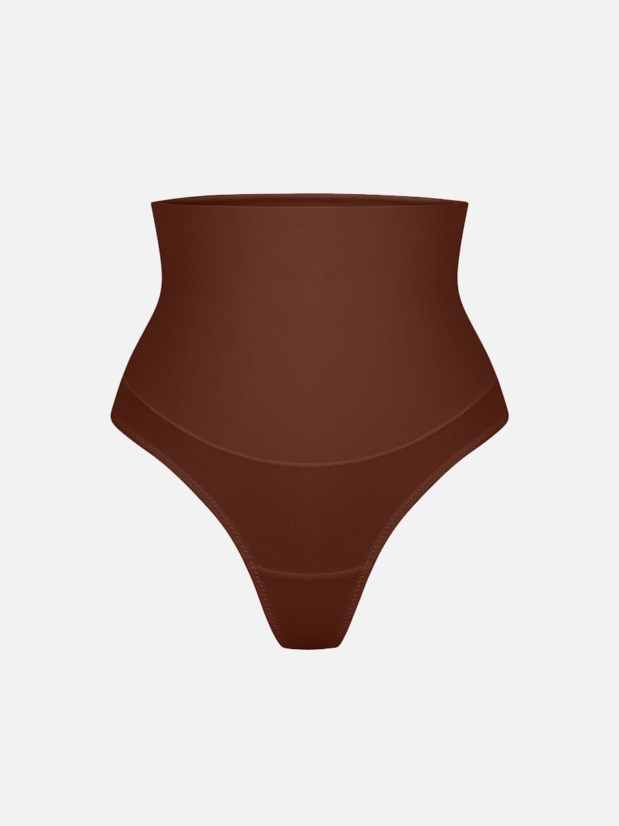 High Waist Tummy Control Thong Panties - Auxieswear