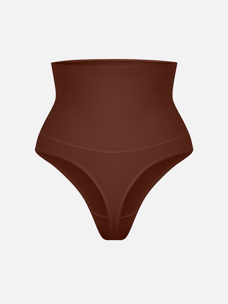 High Waist Tummy Control Thong Panties - Auxieswear