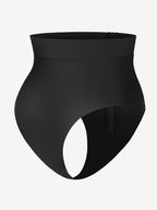 High-Waist Slimming Bikini Bottom with Waterproof Zip Line