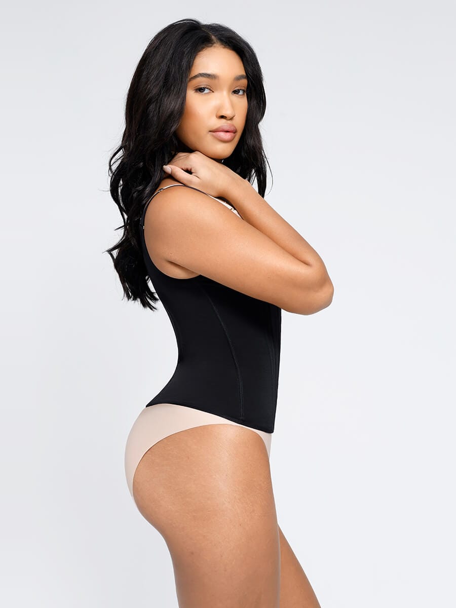 U-Shaped Waist Cincher Vest with 13 Steel Bones - Auxieswear