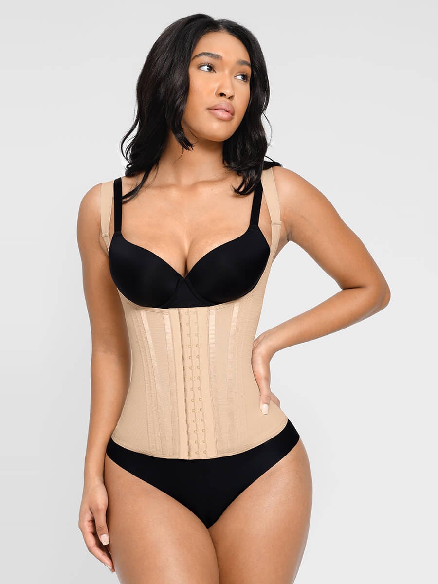 U-Shaped Waist Cincher Vest with 13 Steel Bones