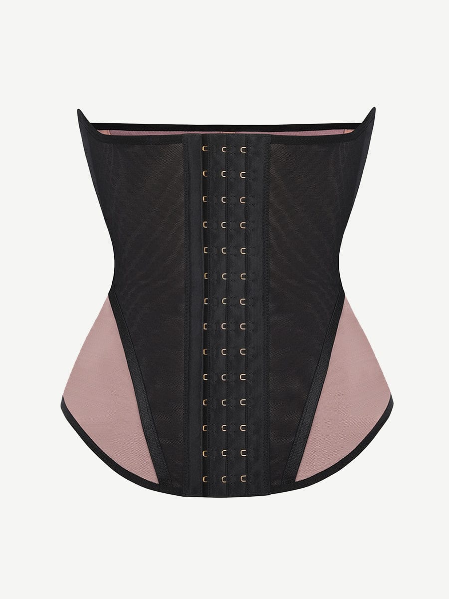 Breathable Mesh Waist Cincher with 9 Steel Bones