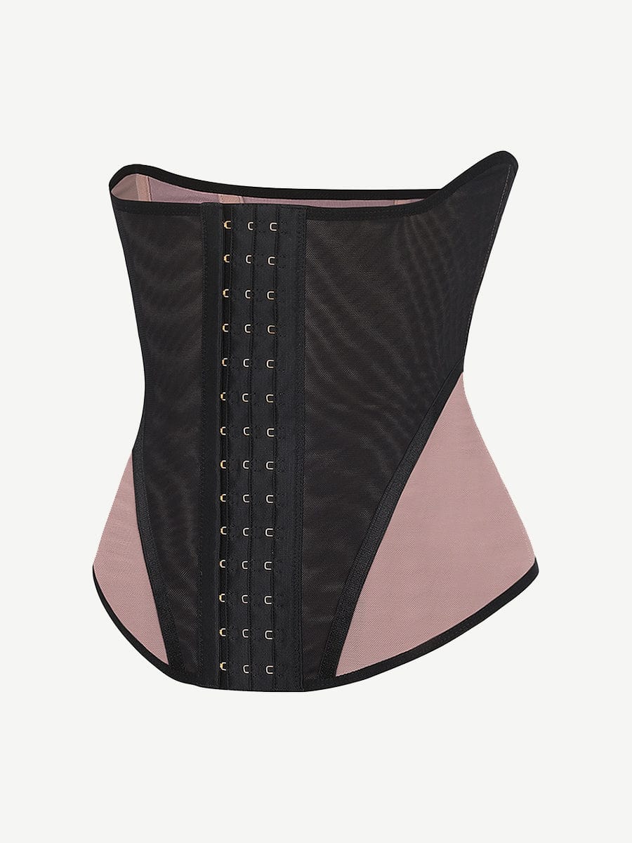 Breathable Mesh Waist Cincher with 9 Steel Bones