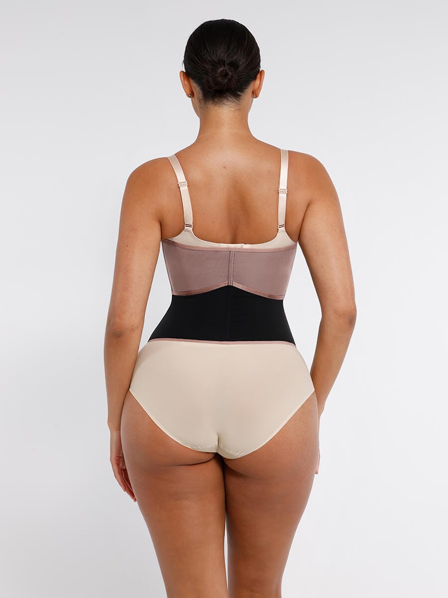 Breathable Mesh Waist Cincher with 9 Steel Bones