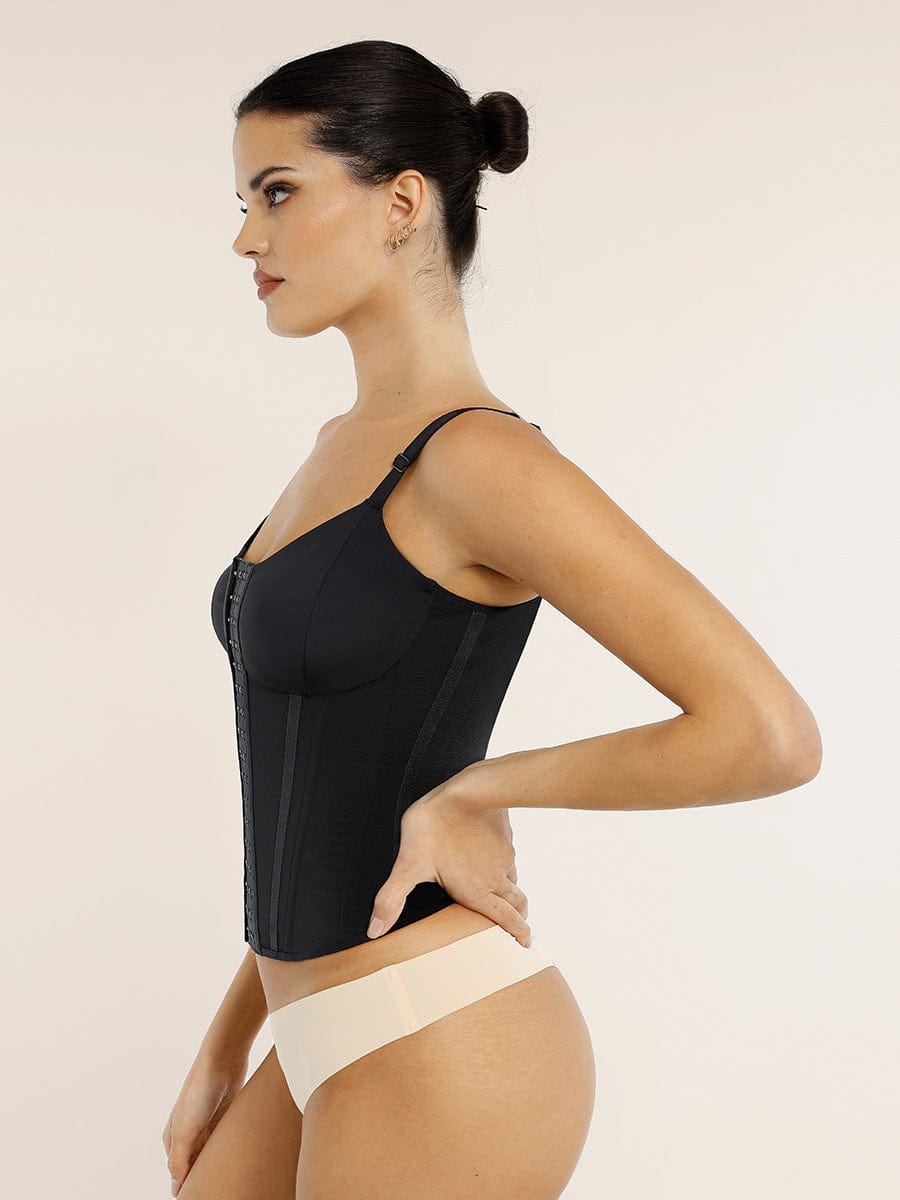 Waist Cincher Vest with 7 Steel Bones and Adjustable Straps