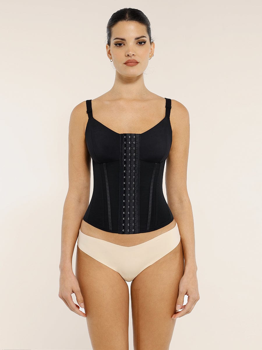 Waist Cincher Vest with 7 Steel Bones and Adjustable Straps - Auxieswear