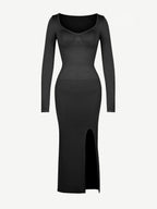 High Side Slit Bust & Tummy Shaping Dress